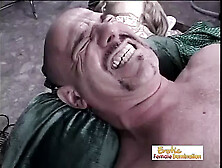 Poor dude receive strapon from nasty mistress