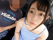 Big Eyes! Small & Cute! 147cm Osaka Mini Galblowjob & Handjob While Driving Locally