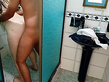 My Stepmother in the Shower: I spy on my youthful stepmother during the time that this babe is taking a bathroom and when I begi