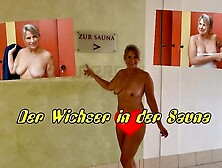 Hot Blonde Milf Sweetsusi Jerks Off Big Cock In German Sauna - Nudist Fun & Cumshot