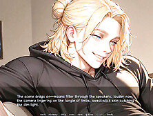 Anime babe gets off while dreaming of a massive cock in an adult gameplay fantasy