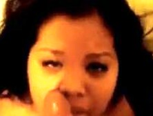 Asian Slut Sucks And Receives Cum On Her Face