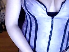 Big natural tits teen webcam performer masturbates