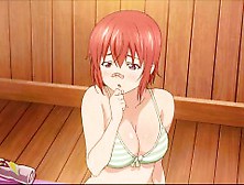 Huge titted hentai babe on top gets fondled