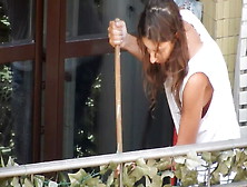 Sideboob On The Balcony