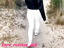 365ep. 17 Public Sex Blowjob to a Trucker in the Forest for Money! Cum in My Mouth