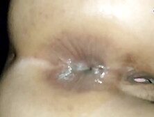 FUCKING MY COUSIN'S REAR-END IN NEW YEAR !!! Mexican Hispanic brunette celebrating new year 2021 gets her butt filled with jizz