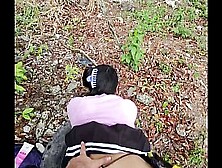 He gets excited in extremely risky public situations while people are passing by.