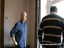 Two horny old bastards shave and fuck a young cunt (18+)