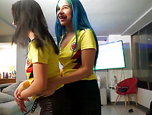 Between interviews,  juices touched and passion,  2 fresh males masturbates