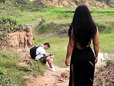 Lewd desert dominatrix-bitch stalks a lost male until that babe screws him - ALEJANDRA PALACIOS
