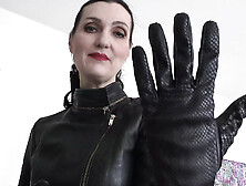 Sniffing Squeaky Leather Gloves,  Hand Over Mouth Lady Victoria Valente Jerk Off Instructions For Small Cocks