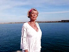 At 70,  Eva takes a bite without 2 youthful guys!