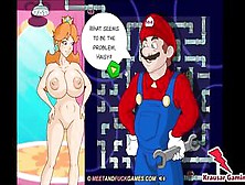 Peach, Rosalina And Daisy Screwed By Mario (The Plumber)