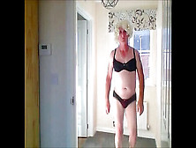 Crossdresser Gets Caught Peeking Outdoors Before Getting An Intense Shower Stick Pounding