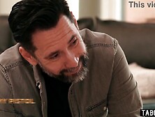 Stepson and stepdad double penetration aged stepmom after a blindfolded massage