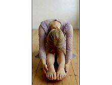 Soles while Forward Fold Yoga Pose