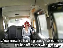 Huge jugs redhead passenger drilled to off her fare