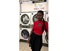 Black gal picked up in launderette for anal sex