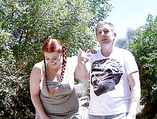 FAT WOMAN Spanish Strawberry Blonde Maria Bose Outdoor Squirting and Fucking