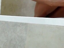 Big-Ass Step Sister's Orgasm In The Shower With Sex Toy