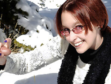 Helpless Brandi De Lafey Strokes A Lonely Snowman - Publichandjobs