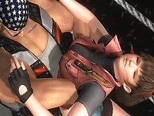 【Doa5リョナ】クレア・レッドフィールドコスのヒトミにベアバッグ【拡大＋スロー編集】