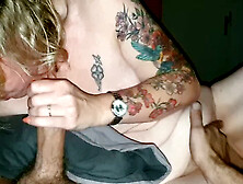 Homemade oral pleasure with finger play and a mouthful of cock