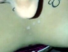 Slow-Mo Cumshot On Tattooed Whores Chest