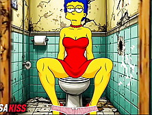 Married Housewife Gets Pounded In A Public Kinky Restroom.  Porn parody