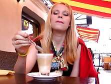 Cutie Clamps Her Mouth And Pussy Lips Around A Raging Hard-On.