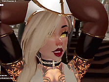 Gamer girl blonde has a sinful Sunday blast in VRChat with big tits