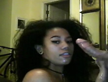 Black girls sucks on and hand jobs white guys cock