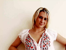 Stunning Blonde Babe Jessica Lloyd Uses Her Pink Panties to Rub Her Pussy