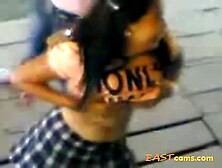 Indonesian Babe's Striptease