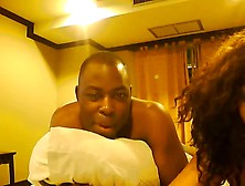 Girl And Black Boyfriend Having Fun