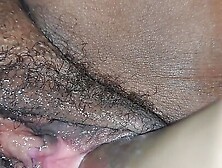 Light skinned girl takes a big dildo for fun