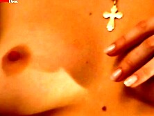 Kinky Coed Lena Teases Her Hairy Vulva with Her Magnificent Hands