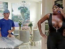 Step-mom Mystique's Big Black Stepson Gets A Rough Lesson In Sex