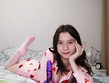 Try Not To Sperm - Polish Foot Joi.  Having Fun With Horny Teenage Whore In Her Pijama