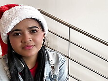 Skinny Hispanic thought she was going to a Christmas photo shoot and ended up making a Christmas porn video