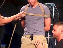 Dominant Dom Edges Submissive Guy To The Edge Of Orgasm And Makes Him Beg For It