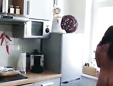 Stepson Caught Step-Mom Naked In Kitchen Seduce To Fuck Her