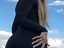 Leggings Hug Her Ass Fucked A Hot Busty And Big Ass Bitch In A Tight Black Suit