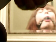 Teen sub deepthroats huge dick before rough anal slamming