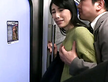 Japanese Milf gets it in the train