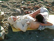 Couple On Beach Voyeur Filming