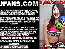 Hawt Cheerleader Hotkinkyjo Massive Balls Anal,  Large Gape & Prolapse Bizarre