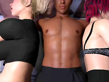 Cherry in a competition for big boobs in a wild harem sleepover