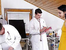 Filthy bitch Sharlotte Thorne examined and made to cum by 2